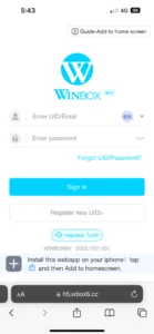 muat turun winbox langkah 1