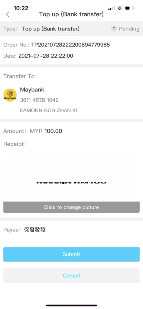 Winbox Bank Transfer Step 5