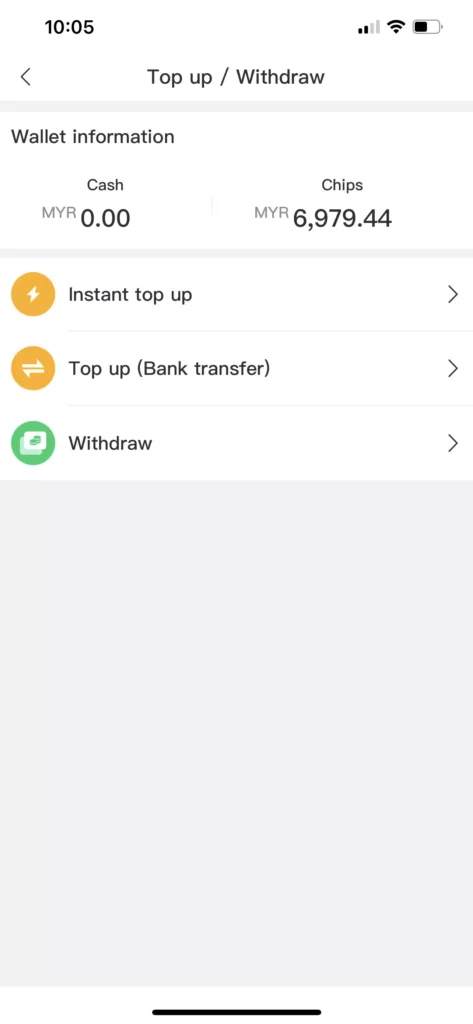 Winbox Instant Top Up Step 1