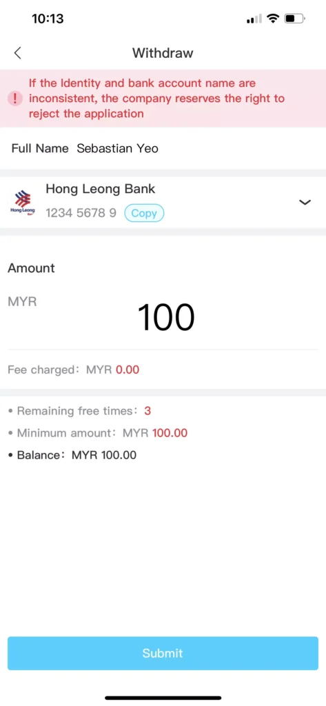 Winbox Withdraw Step 2